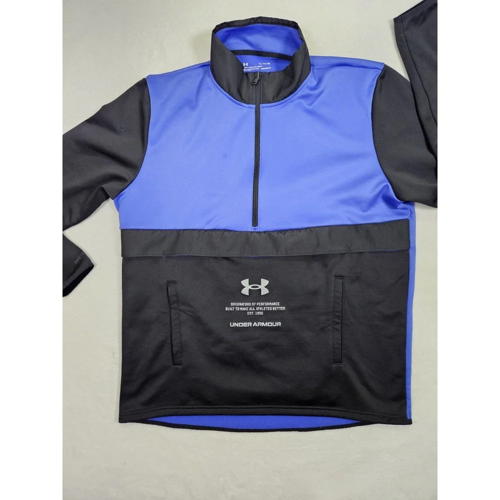 Under Armour Men's Armour Fleece Storm ½ Zip 1357084 Blue/Black Size XL EUC - Picture 3 of 10